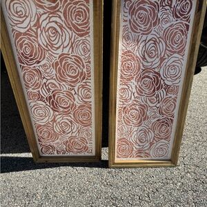 Floral Rose Pattern Wall Art Decor